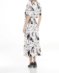 Joseph Ribkoff - Tropical Front Slit Summer Dress