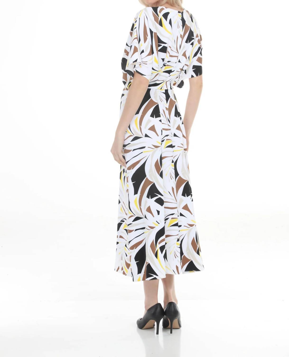 Joseph Ribkoff - Tropical Front Slit Summer Dress