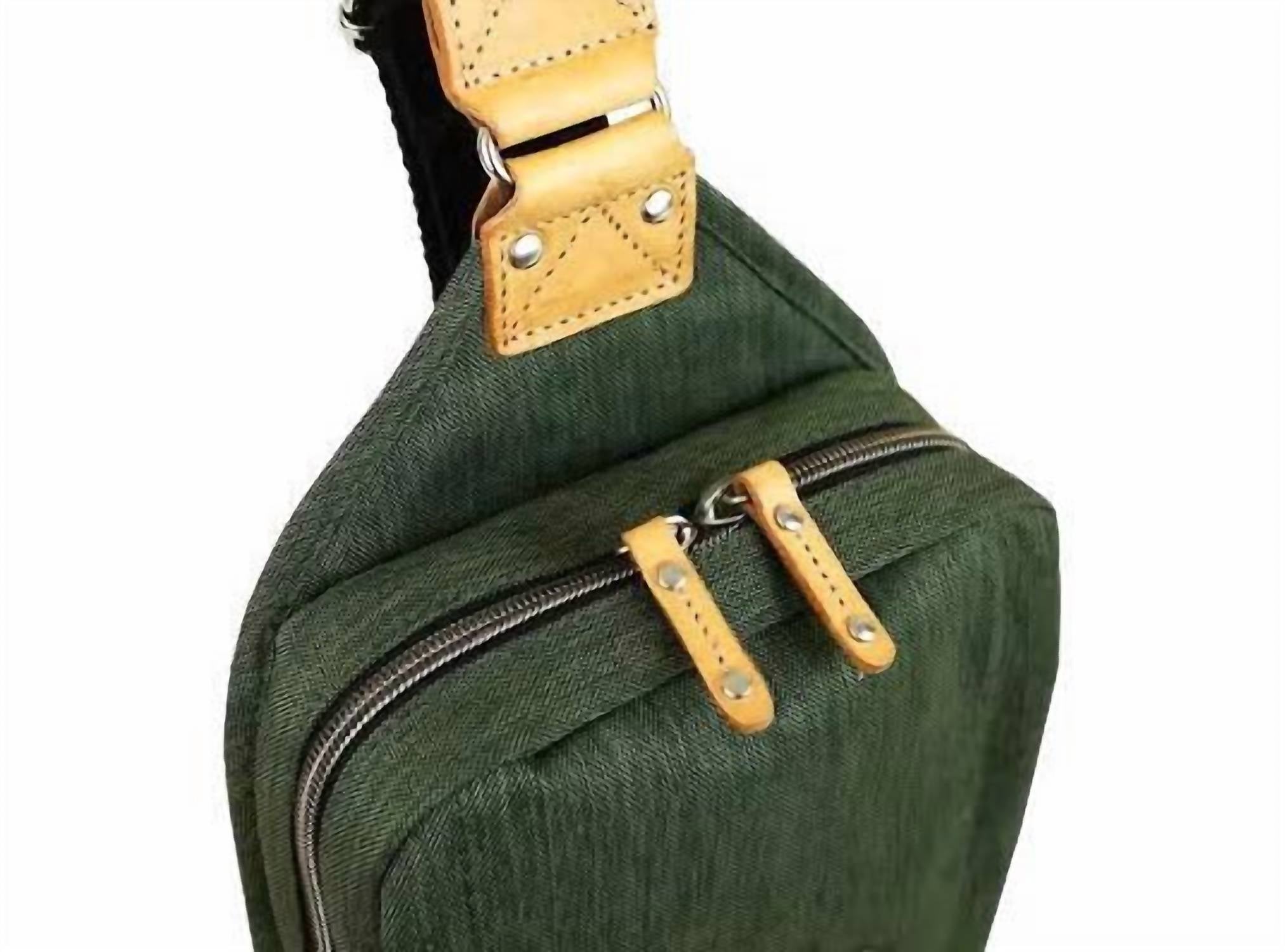 Harvest Label Men's Sling Pack Element Bag in forest - men's bag - detail view