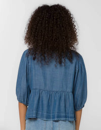 Velvet Heart - Lamont Puff Sleeve Bow Top