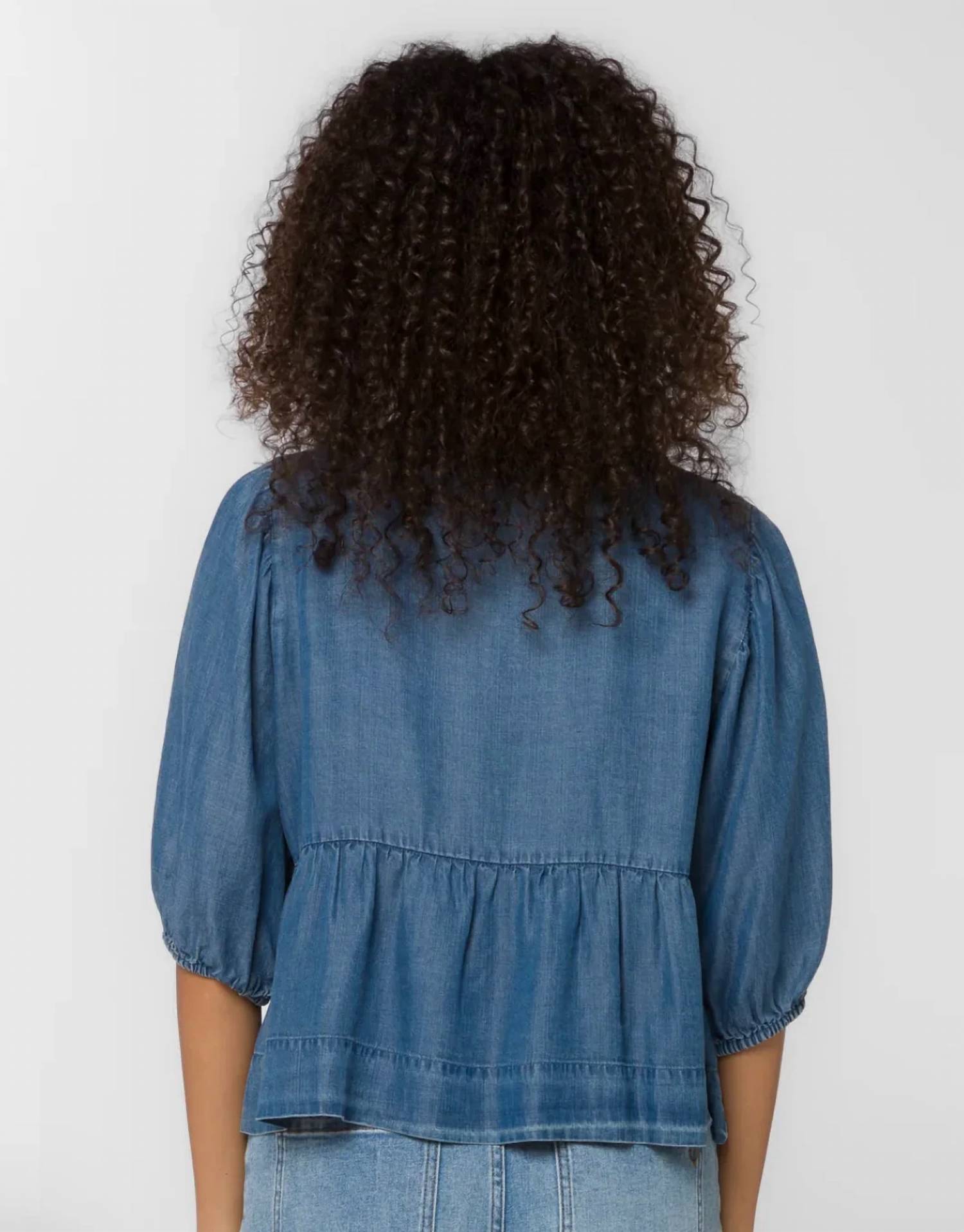 Velvet Heart - Lamont Puff Sleeve Bow Top