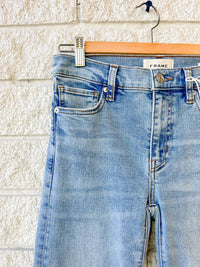 FRAME Icon Flare Leg Jeans in ripple - women's jeans - alternate view