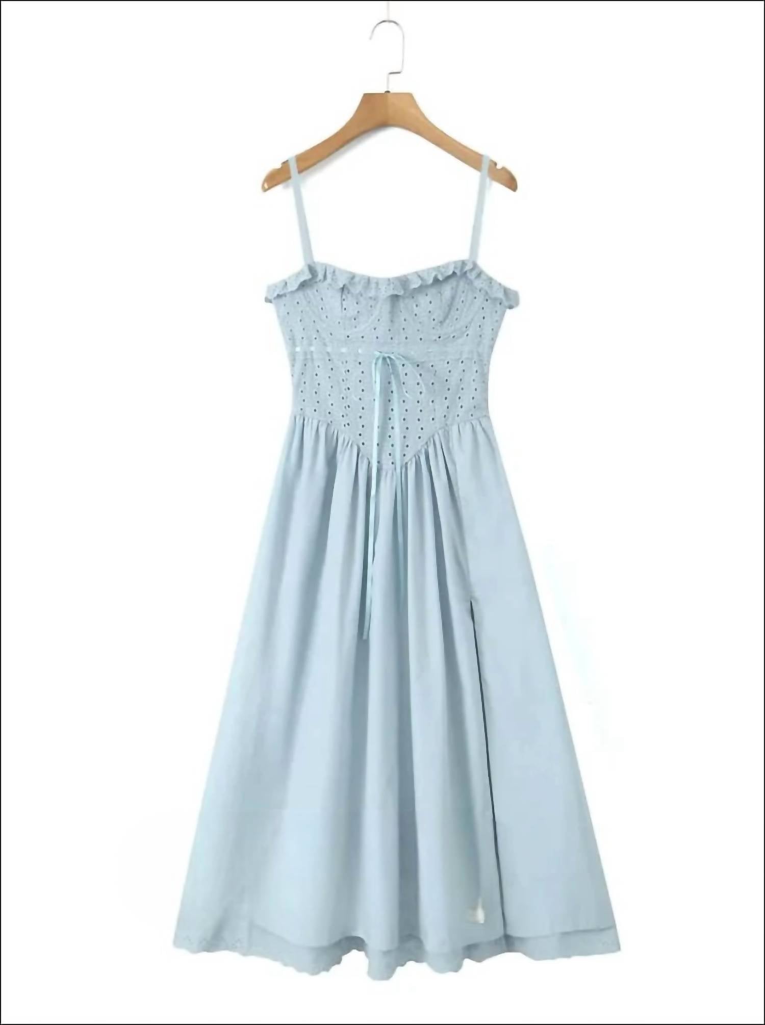 Sun Imperial - Women's Embroidery Corset Midi Dress