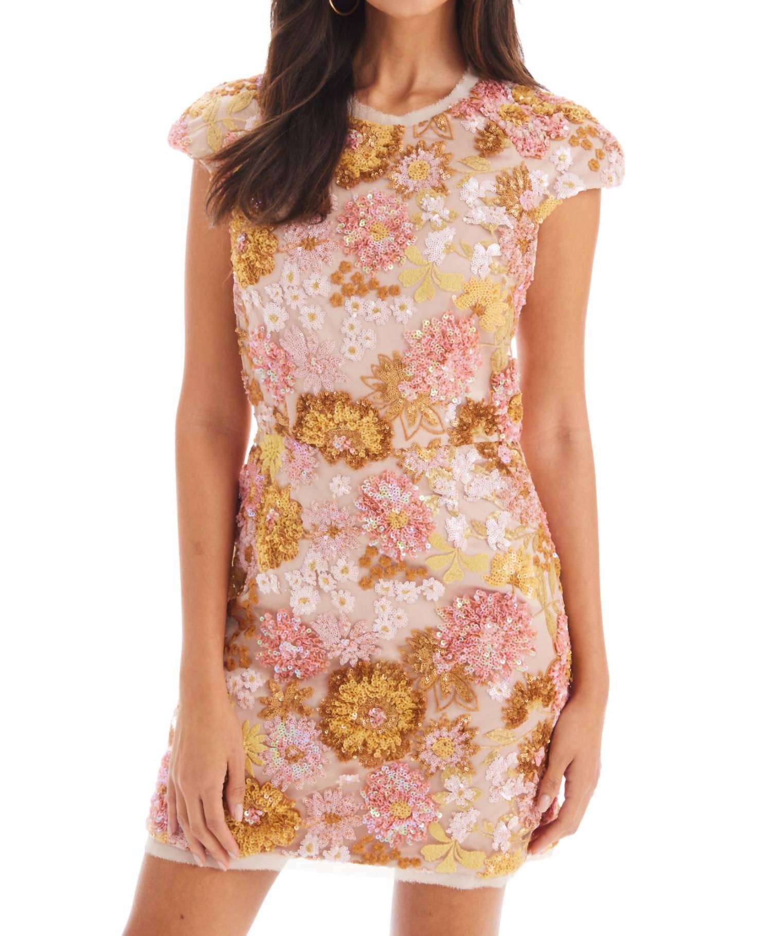 ALLISON NEW YORK Aria Dress in blush multi - women's dress