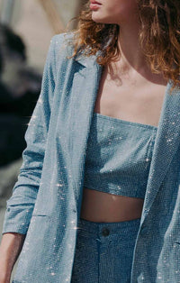 Cinq A Sept - Chambray Heatset Kylie Jacket