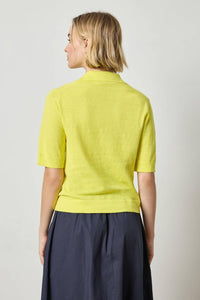 Lilla P Elbow Sleeve Polo Sweater in wildflower - women's sweater - alternate view