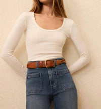 Faherty - Paradise Pointelle Scoop Neck Tee