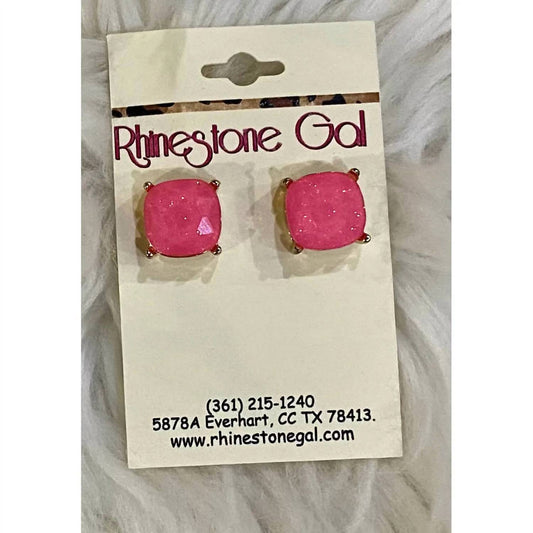 Sophia Collection - Women's Faceted Gem Stud Earrings