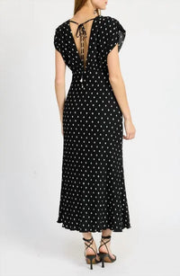 En Saison - Darlene V-neck Polka Dot Dress