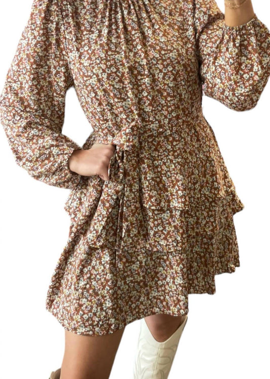 Very J - Floral Long Sleeve Mini Dress