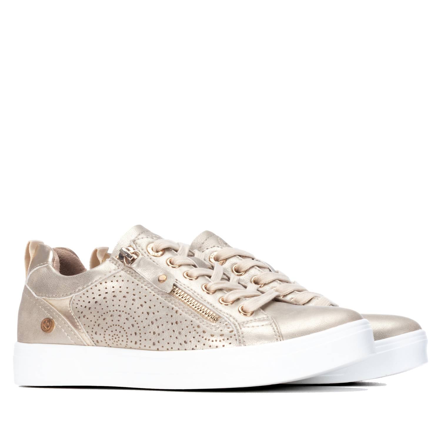 Xti Women's Structured Sneaker in gold - women's sneaker - detail view
