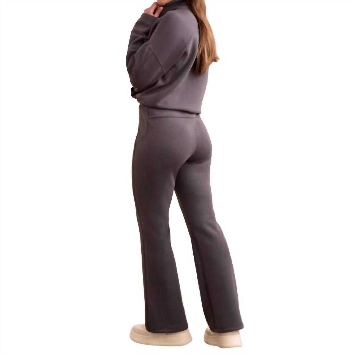 Tribal - Techno Lux Rib Pull On Flare Leg Pants