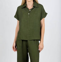 Nally & Millie - Ariel Short Cuffed Sleeves Polo