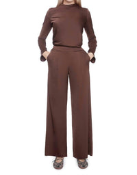 I Love Tyler Madison - Fiona Solid Satin Wide-leg Full-length Pant