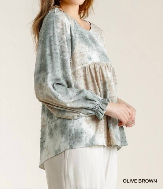 Umgee - Swiss Dot Babydoll Blouse