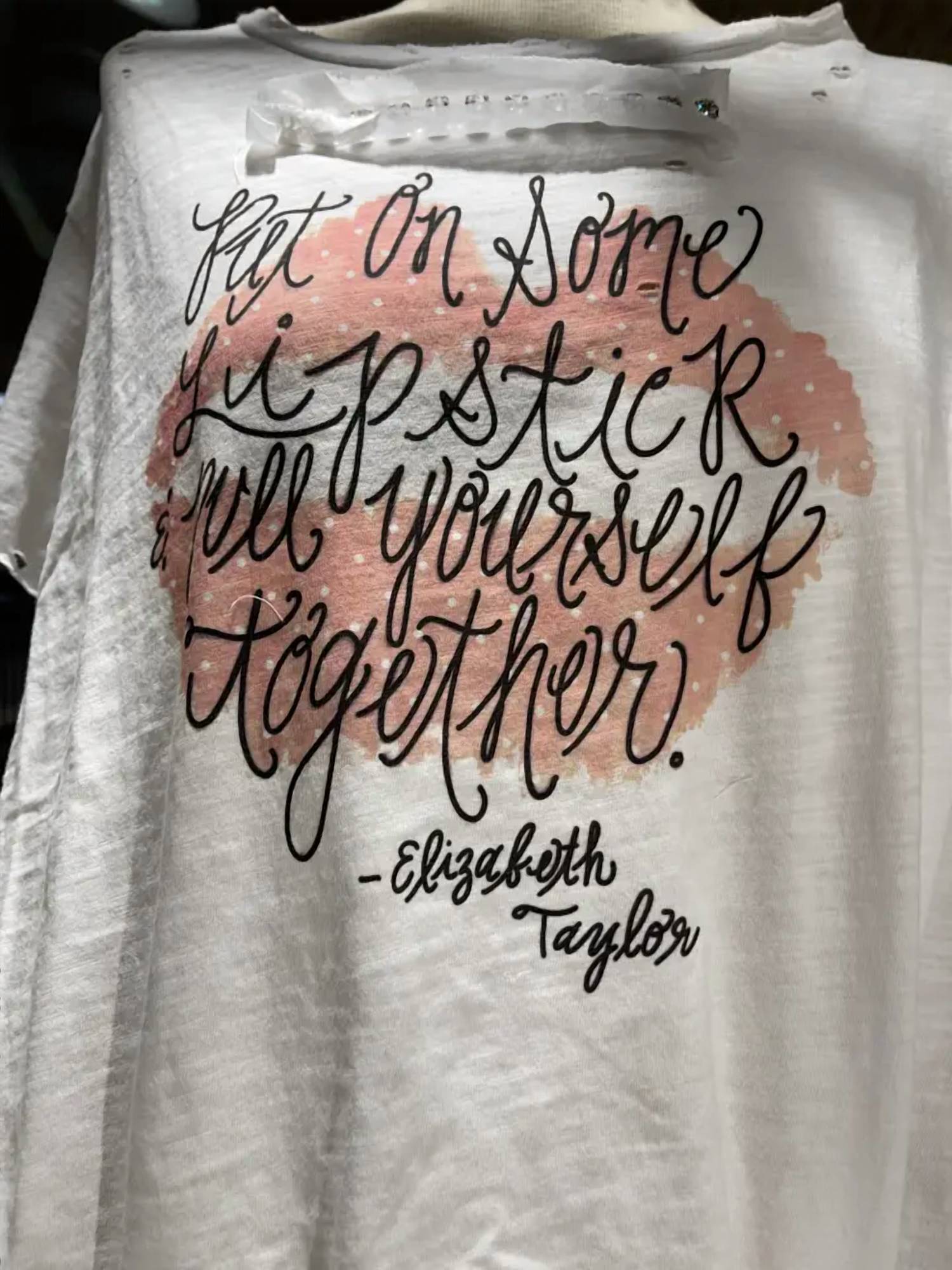 A Rare Bird - Women's Lipstick Tattered Shirt