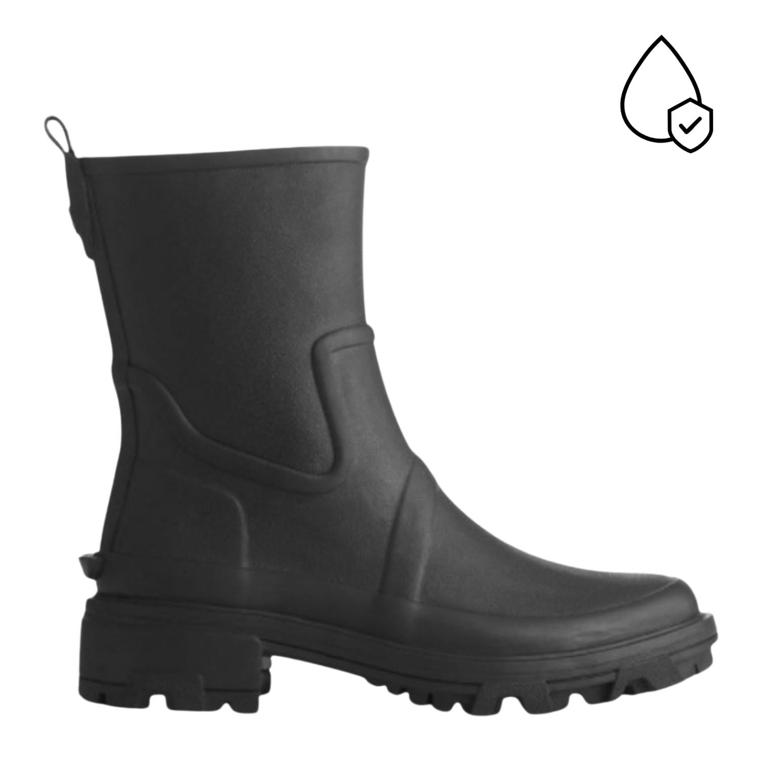 Rag & Bone Women's Shiloh Combat Rain Boot in black - women's shoe
