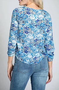 Apny - V-neck Tie Front Top