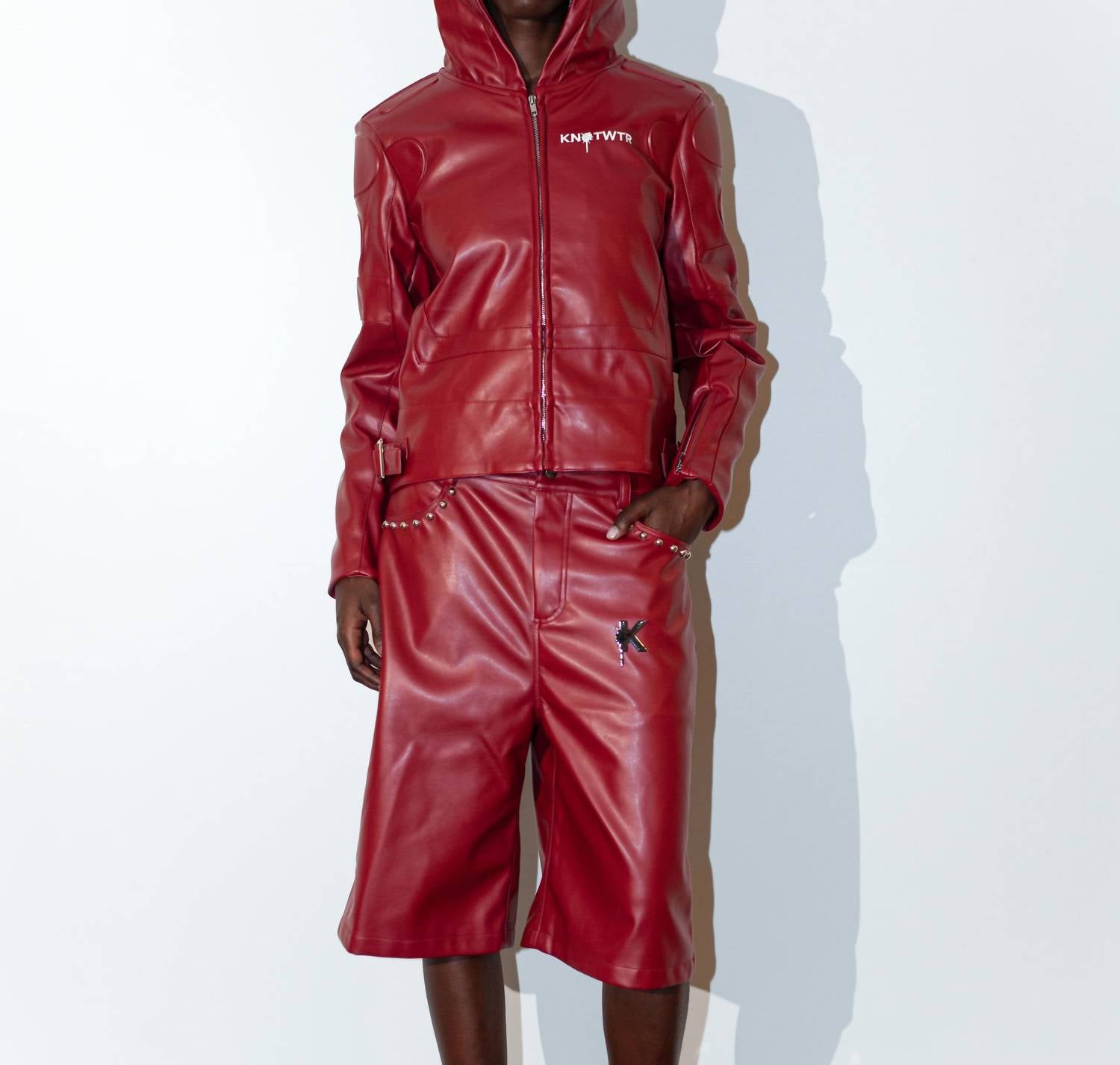 Knotwtr - I’m Worth A Lot Hooded Leather Jacket