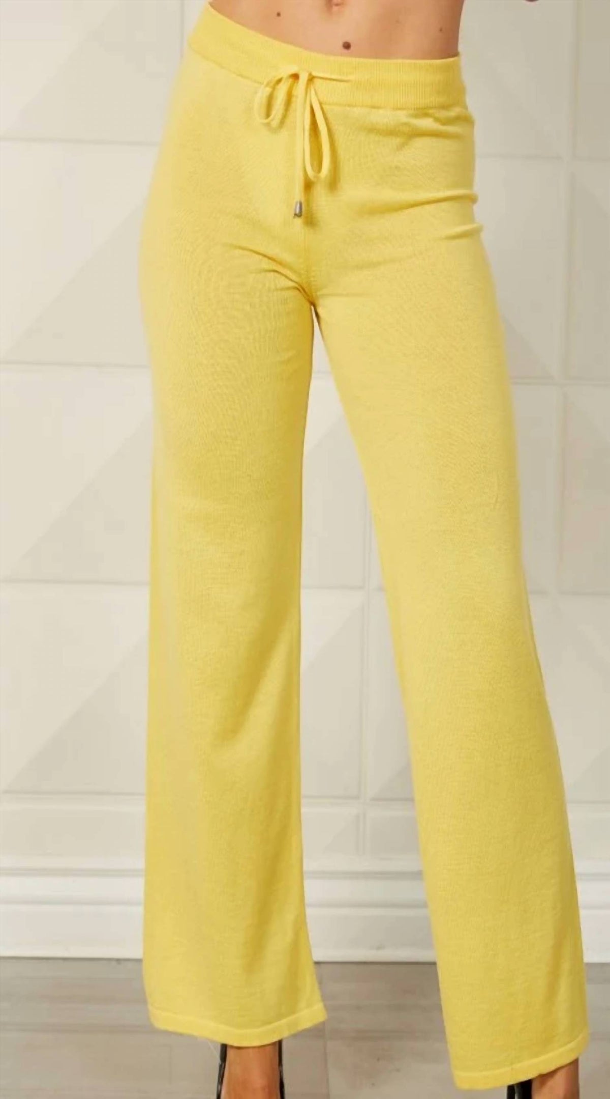 French Kyss - Drawstring Wide-Leg Pant