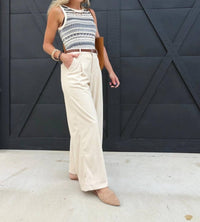 Sage The Label - Women's Foxglove Corduroy Belted Pants
