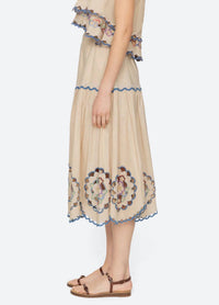 Sea - Melinda Floral Embroidery Skirt