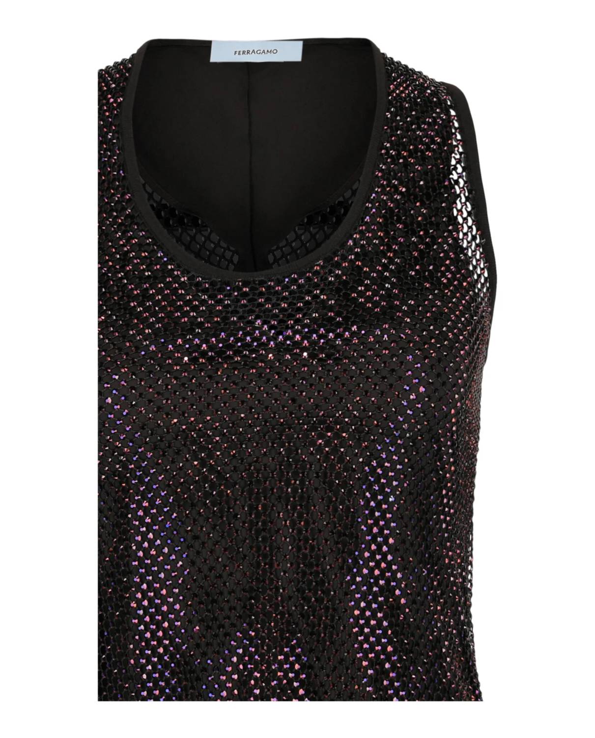 Salvatore Ferragamo - Women's Crystal Embellished Mesh Tank Top
