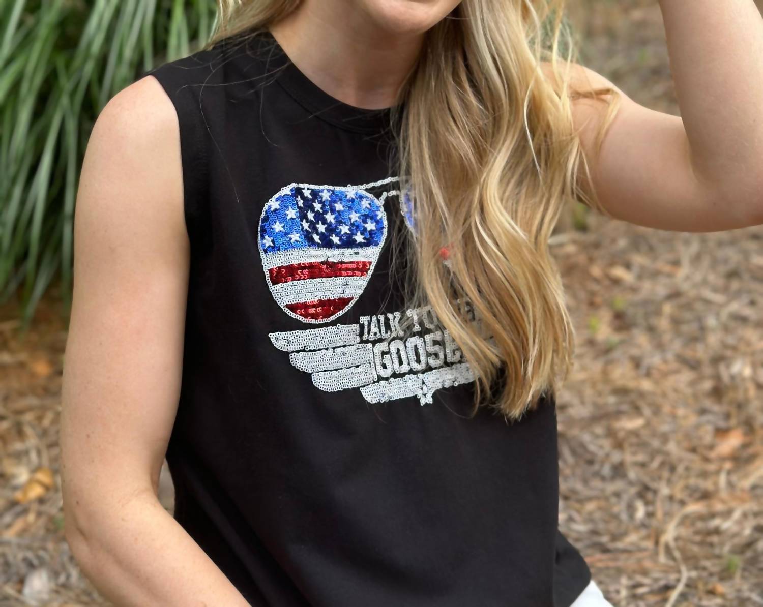 Stewart Simmons - Goose Sequin Muscle Tank Top