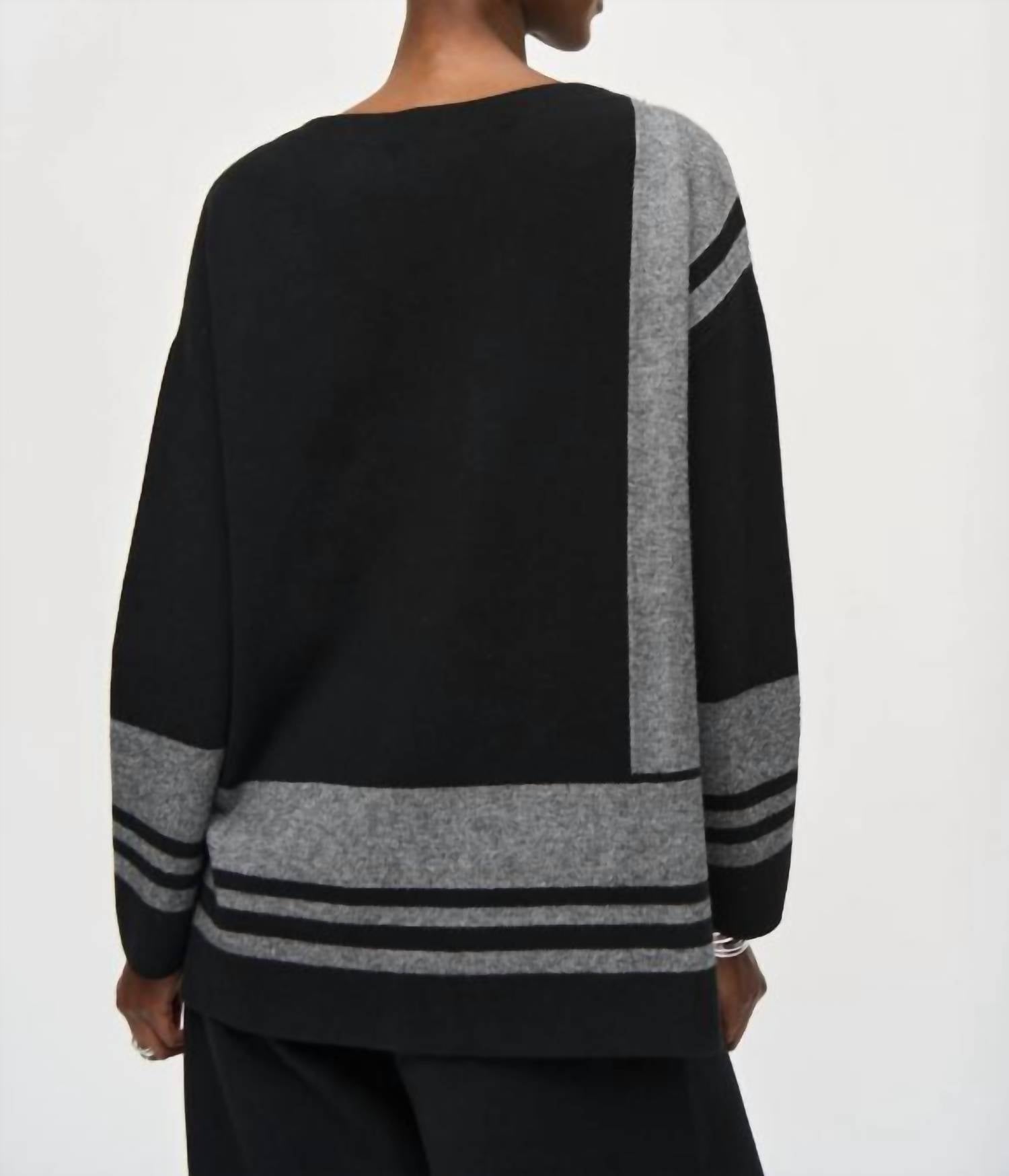 Joseph Ribkoff - Knit Stripe Tunic Sweater