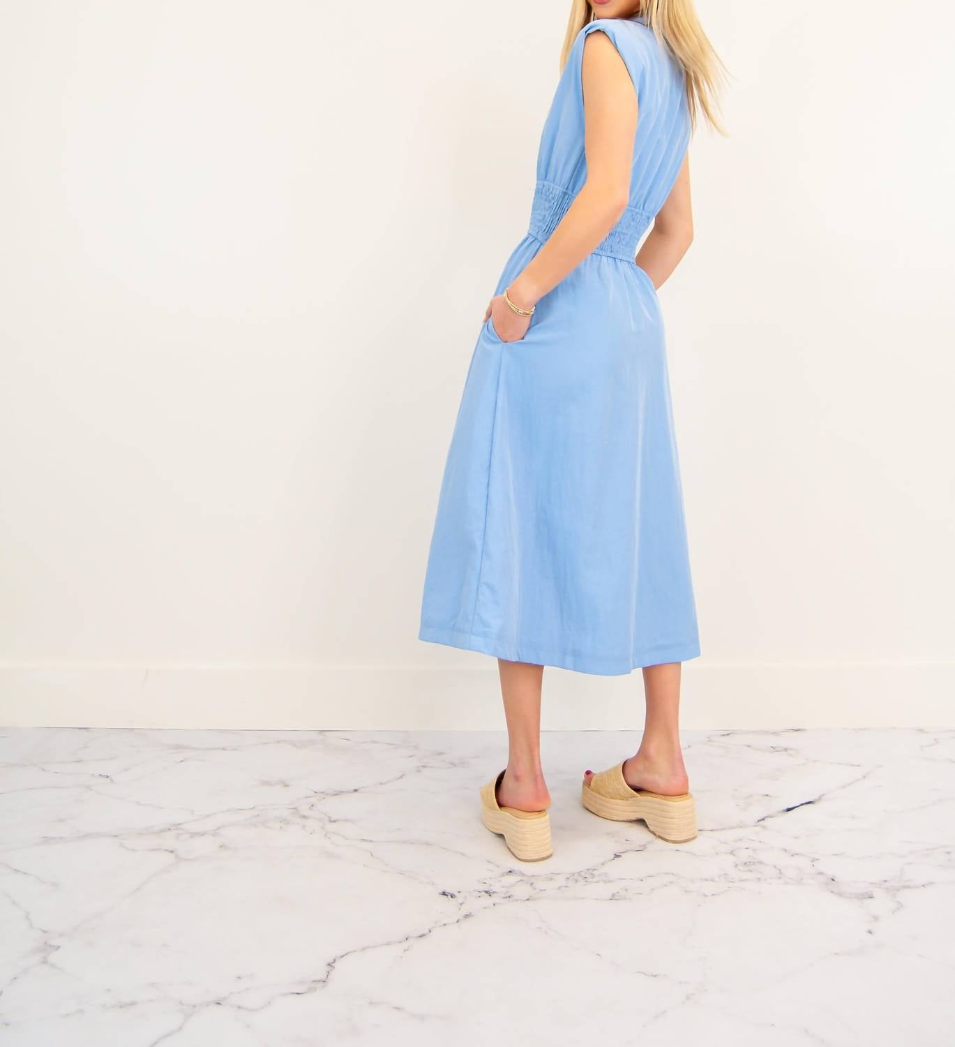Glam - Madelyn Deep V Zipper Front Dress