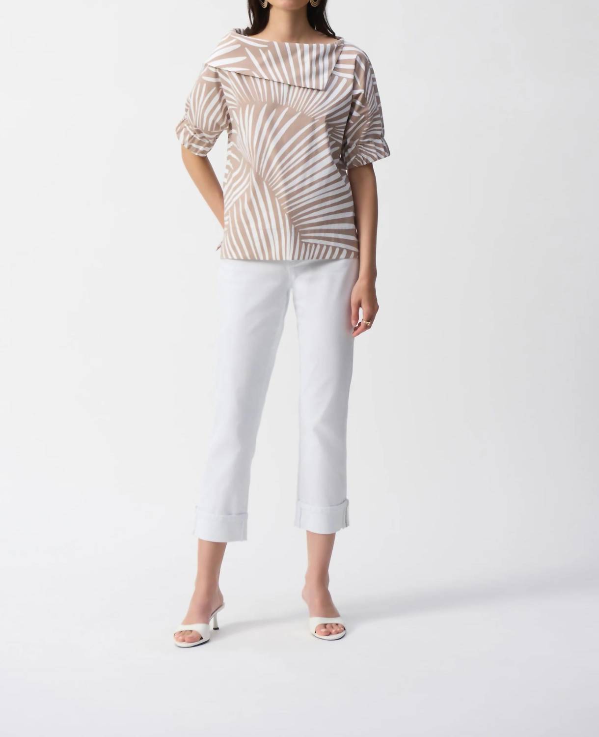 Joseph Ribkoff - Tropical Print Puff Sleeve Top