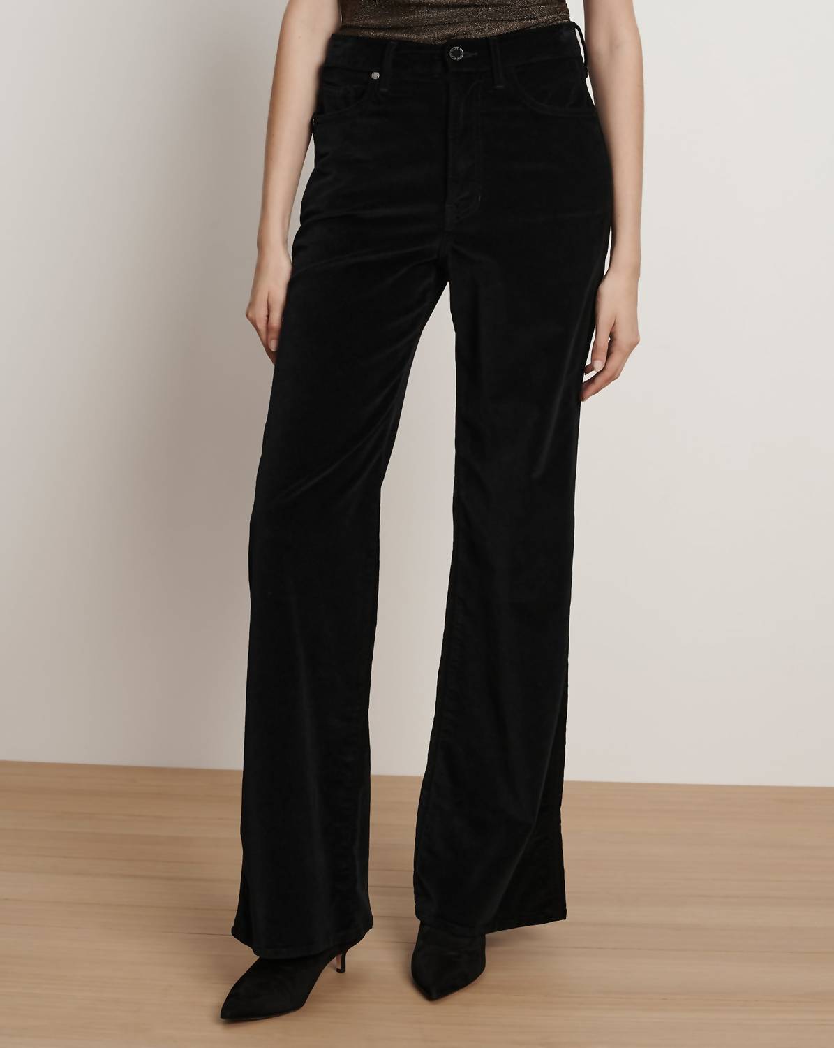 Veronica Beard - Taylor High Rise Wide Leg Velvet Pants