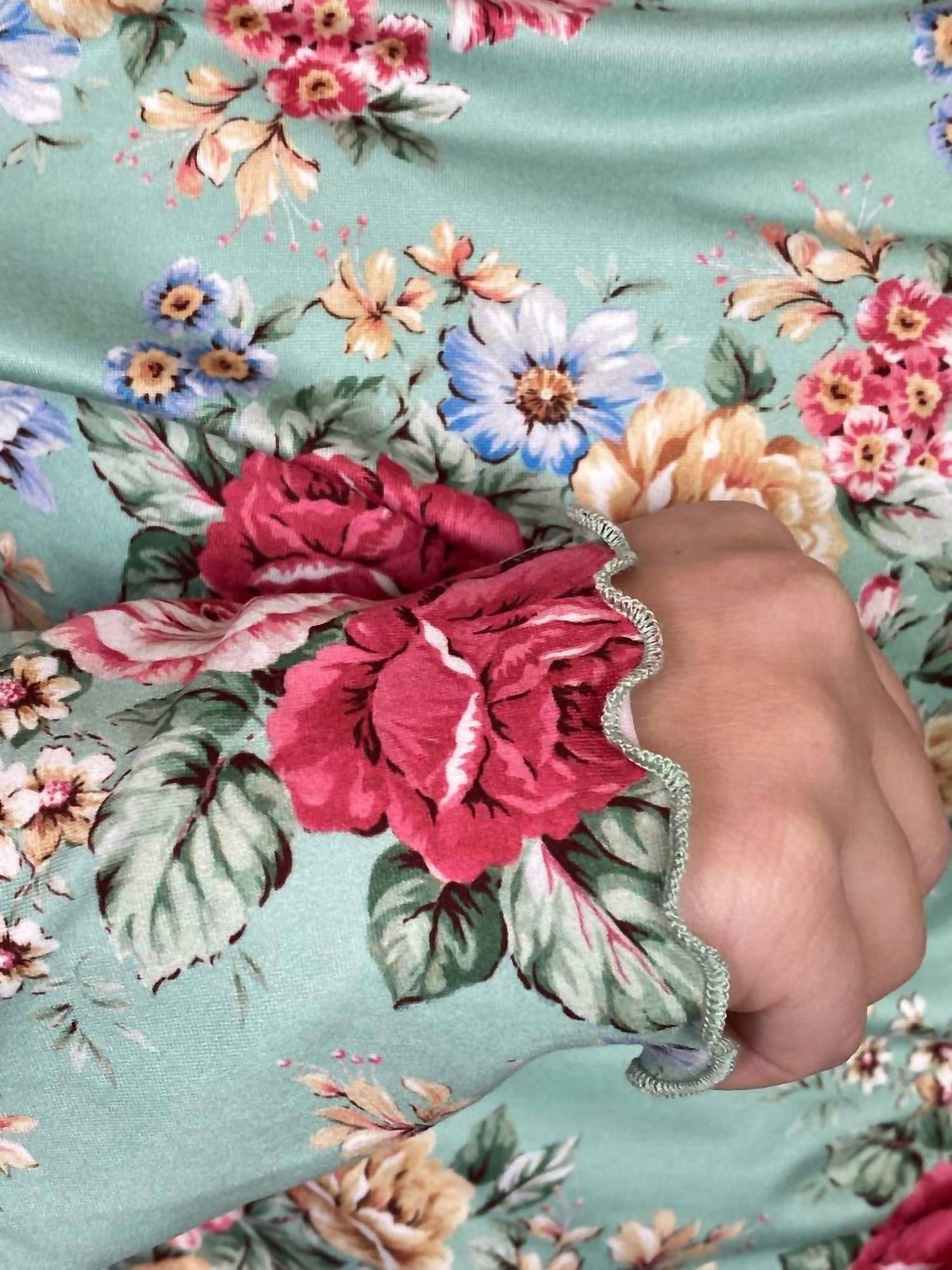 Haptics - Mock Neck Floral Top