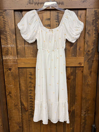 Hem & Thread - Women's Lined Heart Embroidered Dress