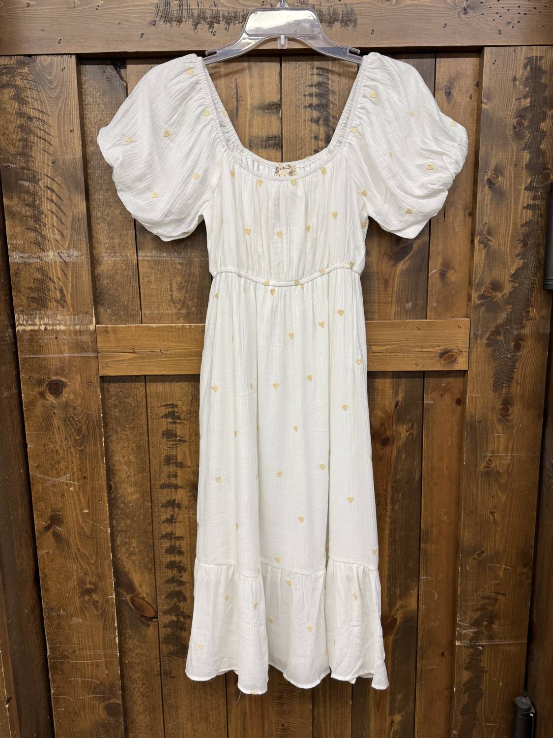 Hem & Thread - Women's Lined Heart Embroidered Dress