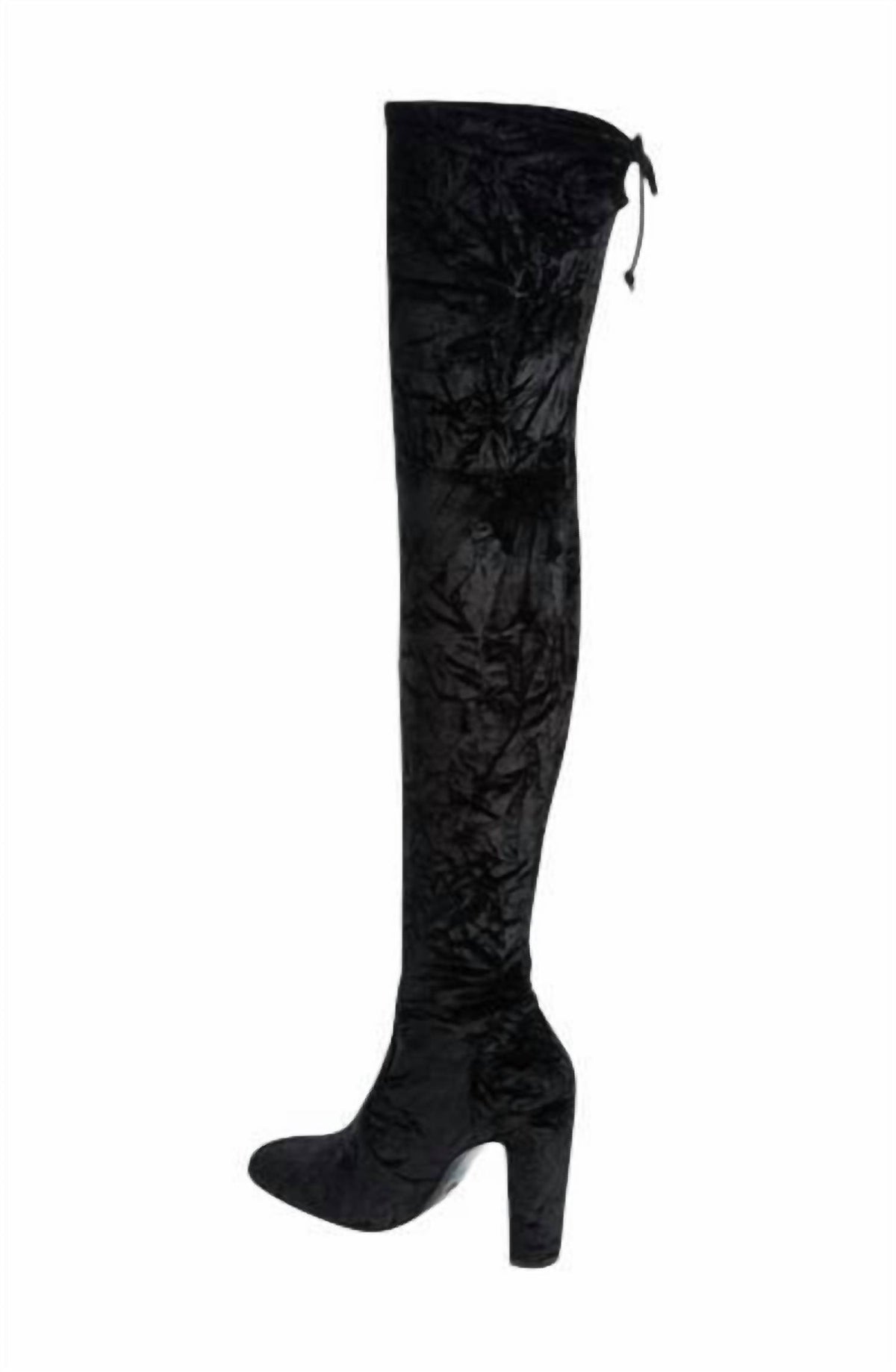 Stuart Weitzman - Women's Vidaland Stretch Crushed Velvet Otk Boots - New Without Box