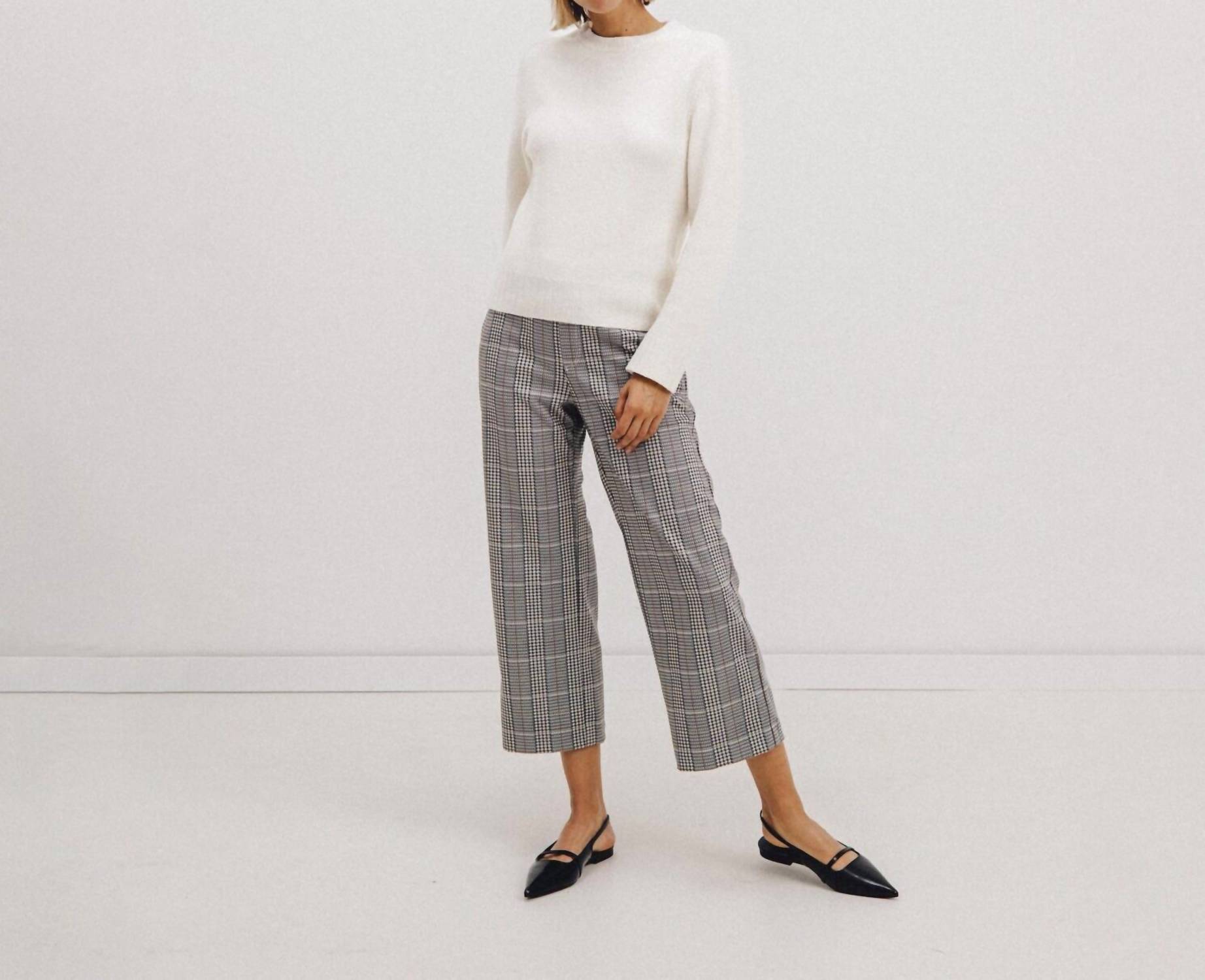 Mac Jeans - CHIARA CROPPED CHECK TROUSERS