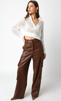 Olivaceous - Collin Crochet Sweater