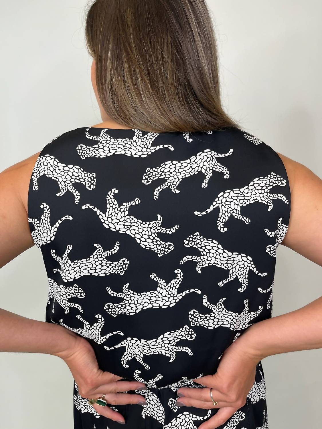 Kld. Signature - Animal Print Bubble Hem Crop Top