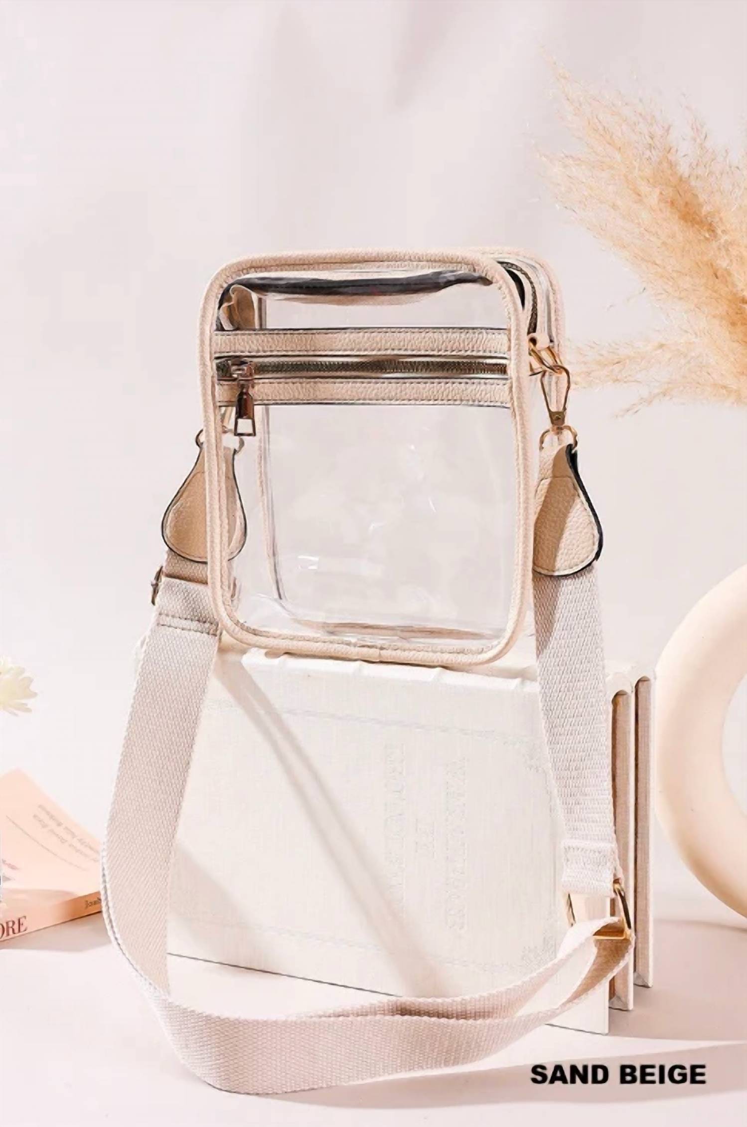 Zenana - Women's Transparent Vegan Leather Crossbody Purse