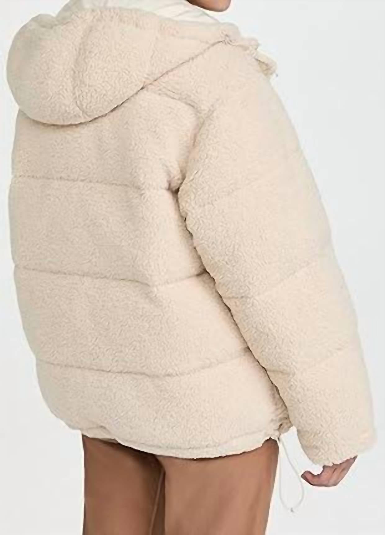 Good American - Sherpa Cocoon Puffer Jacket