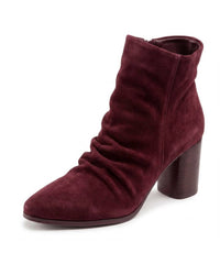 bueno Women's Jana Ankle Boots in bordeaux suede - women's shoe