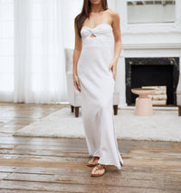 Blanco By Nature - Zuri Strapless Twist Front Long Dress