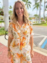 Spanner - Linen Print Blouse