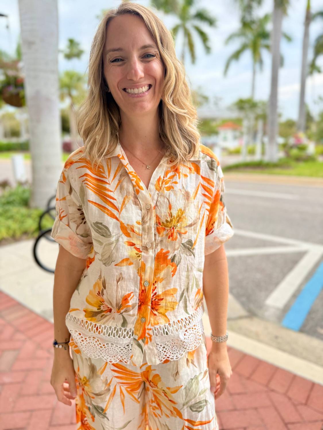 Spanner - Linen Print Blouse