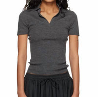 Maxmara - Rib-knit Wool Polo Shirt