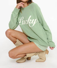 Show Me Your Mumu Off Duty Sweater in cameo green - women's sweater - alternate view