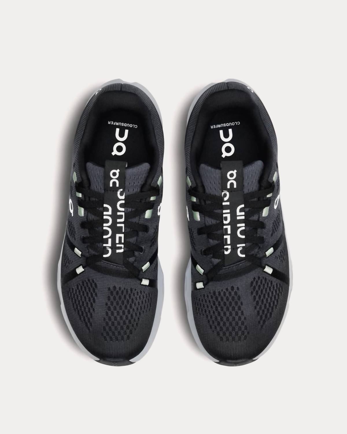 On Swiss Performance Women's Cloudsurfer Shoe in iron glacier - women's sneaker - detail view