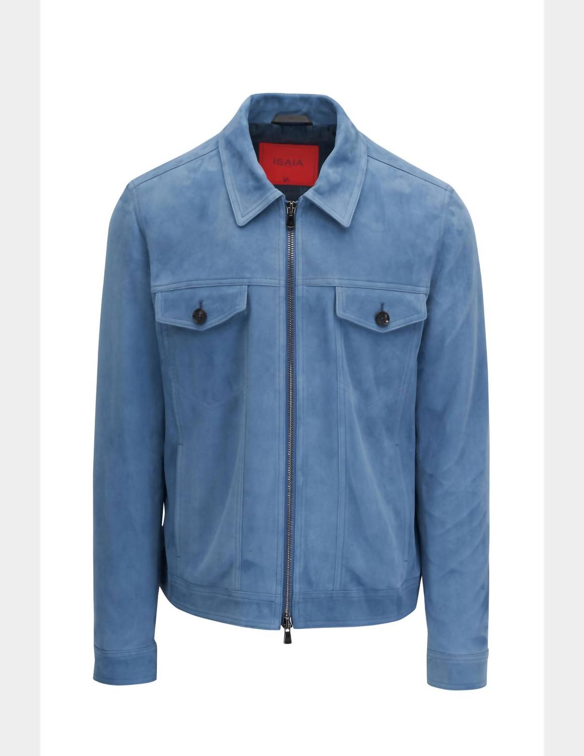 Isaia - Suede Zip Front Jacket