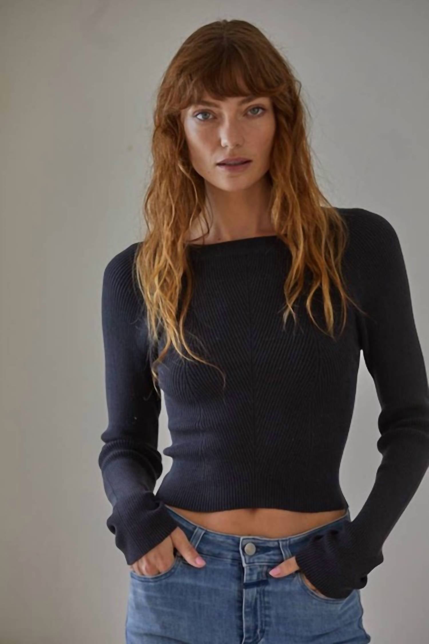 By Together - Rylie Ribbed Round Neck Top